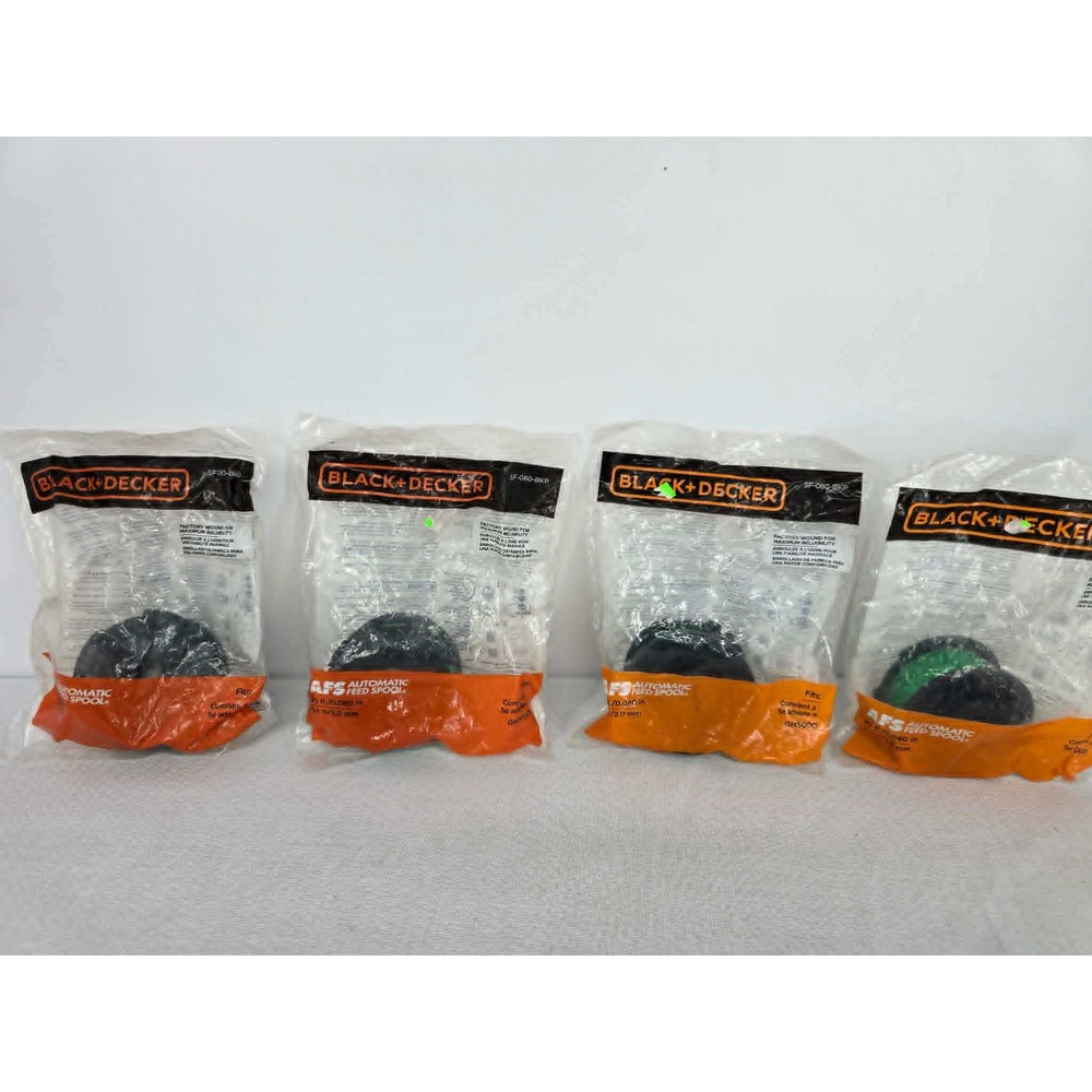 4 Pack Black Decker SF-080-BKP AFS Automatic Feed Spool 0.080 in 20 ft GH Series